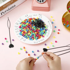 11700pcs Bracelet Making Kit Jewelry Necklace Bracelet kit 48 Colors 9mm Pony Beads