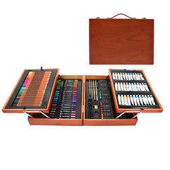 174Pcs Art Sets With Wooden Box Watercolor Pen Sets Crayon Painting Set