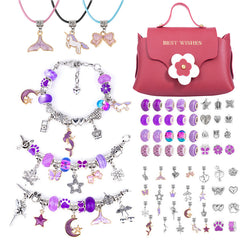 1 Set Charm Bracelet Making Kit with Dark Red Gift Bag