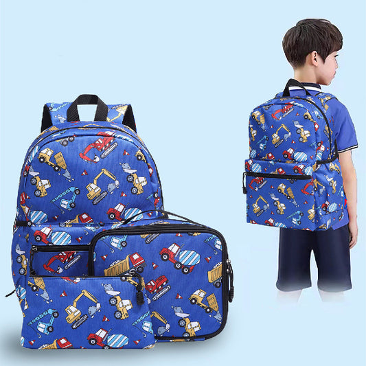 3pcs Set Children's Schoolbag Large Capacity Multi-function Print Student Backpack