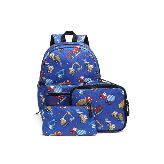 3pcs Set Children's Schoolbag Large Capacity Multi-function Print Student Backpack