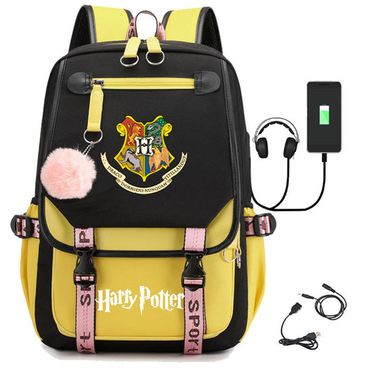 3pcs Set Kids Women Backpack Usb Charge Primary and Middle Cartoon School Bag