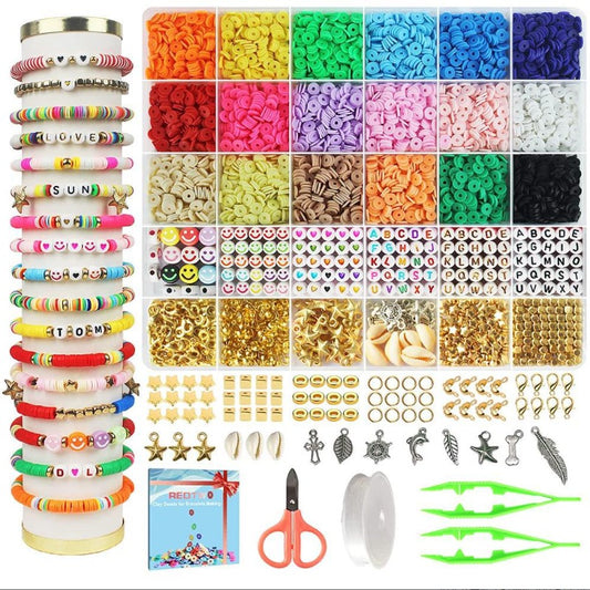 5100pcs Clay Beads Bracelet Making Kit For Friendship Jewelry Making