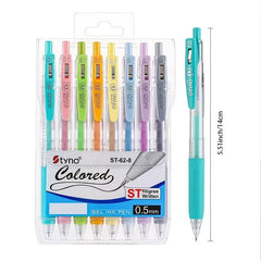 8pcs Gel Pens Set 0.5mm Refill Kawaii Ballpoint Pens