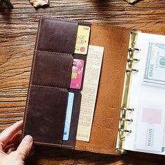 A5 Cowhide Simple Notebook Retro Password With Lock Diary