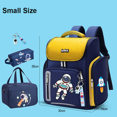 Astronaut Print School Bag Backpack iddle School Elementary Bookbag Schoolbag