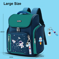 Astronaut Print School Bag Backpack iddle School Elementary Bookbag Schoolbag