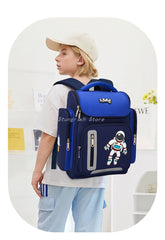 Astronaut Print School Bag Backpack iddle School Elementary Bookbag Schoolbag