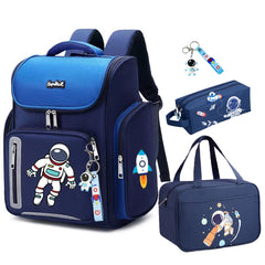 Astronaut Print School Bag Backpack iddle School Elementary Bookbag Schoolbag