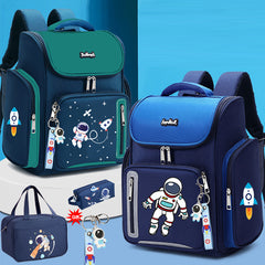 Astronaut Print School Bag Backpack iddle School Elementary Bookbag Schoolbag