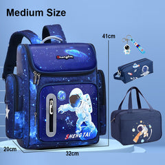 Astronaut Print School Bag Backpack iddle School Elementary Bookbag Schoolbag