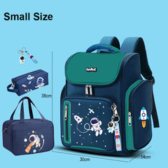 Astronaut Print School Bag Backpack iddle School Elementary Bookbag Schoolbag