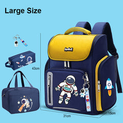 Astronaut Print School Bag Backpack iddle School Elementary Bookbag Schoolbag