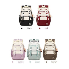 High Capacity Polyester Backpack Simple Durable Resistant To Dirt School Bag