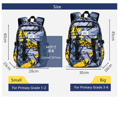 Elementary Student School Bags Large Capacity Lightweight Waterproof Backpack