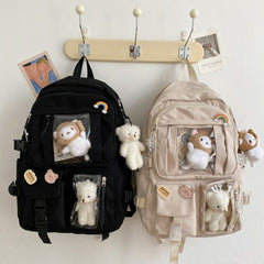 Girls Boys Backpack Waterproof Multifunctional Nylon Large Capacity School Bag Travel Backbag