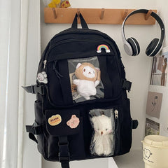 Girls Boys Backpack Waterproof Multifunctional Nylon Large Capacity School Bag Travel Backbag