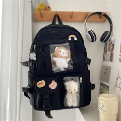 Girls Boys Backpack Waterproof Multifunctional Nylon Large Capacity School Bag Travel Backbag