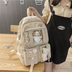 Girls Boys Backpack Waterproof Multifunctional Nylon Large Capacity School Bag Travel Backbag