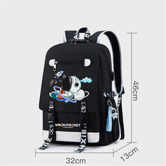 Kids Backpack Primary Astronaut School Backpack Schoolbags  With USB Charge Port