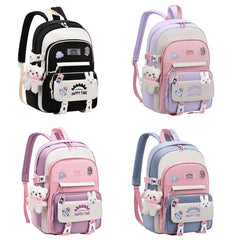 School Backpack Girls Laptop Backpack Elementary School Bags Bookbags With Pins and Pendant