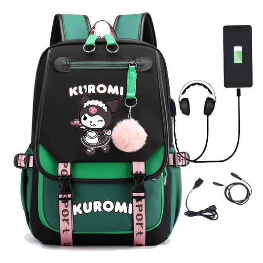 Large Capacity Backpack Teenarges Schoolbag USB Laptop Bag