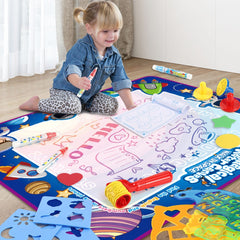 Magic Water Drawing Mat Coloring Doodle Mat with Magic Pens