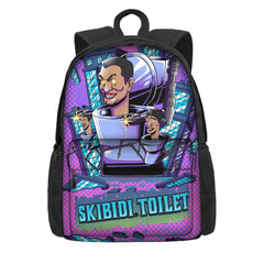 Elementary School Student Backpack Skidibi Toilet Spoof Toilet Man Schoolbag