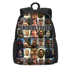 Elementary School Student Backpack Skidibi Toilet Spoof Toilet Man Schoolbag