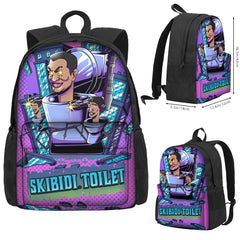 Elementary School Student Backpack Skidibi Toilet Spoof Toilet Man Schoolbag