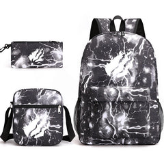 3pcs Backpack Starry Sky Printed Daypack With Shoulder Bag And Pencil Bag