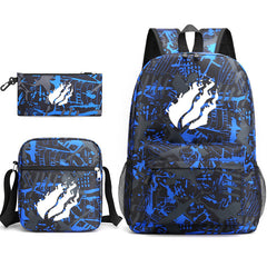 3pcs Backpack Starry Sky Printed Daypack With Shoulder Bag And Pencil Bag