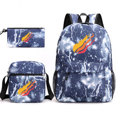 3pcs Backpack Starry Sky Printed Daypack With Shoulder Bag And Pencil Bag