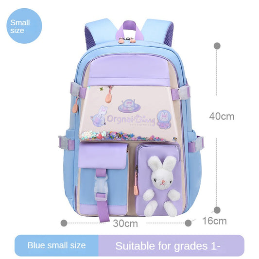 Primary School Girl Backpack Lightweight Spine Protection And Load-reducing Bags