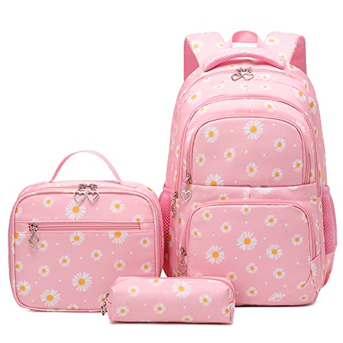 3pcs Backpack Set Printed Backpacks With Lunch Pack Pencil Case