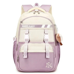 High Capacity Polyester Backpack Simple Durable Resistant To Dirt School Bag