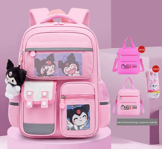 Cartoon Anime Waterproof Backpack Large Capacity SchoolBag 3pcs Set