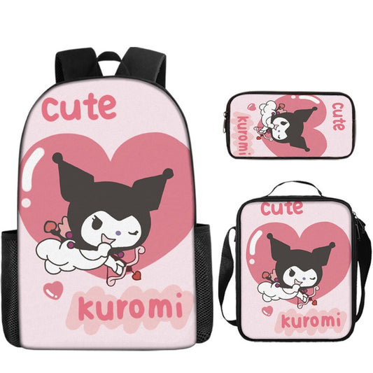 Primary and Middle Cartoon Backpack 3pcs Set Student School Bag