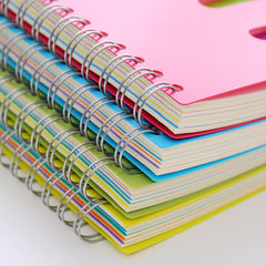 Schedule Book Spiral Notebook with Dividers Thickened Page 5 Subject Notebook